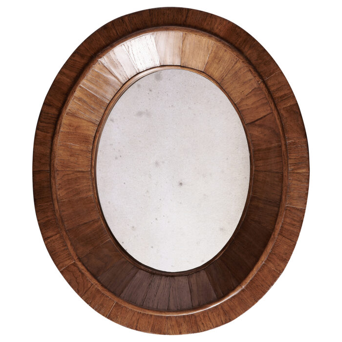 Cotton Oval Wood Mirror